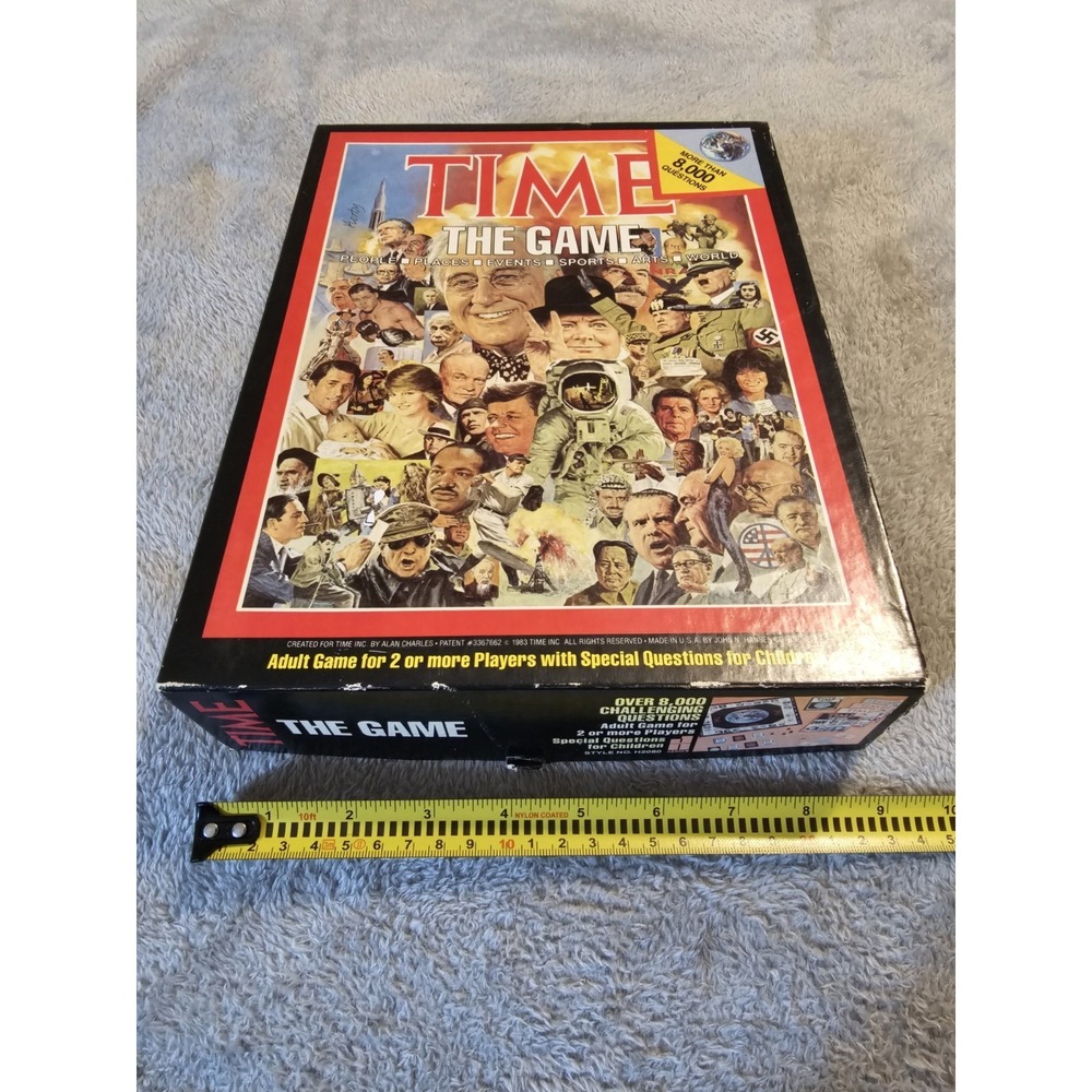 Vintage 1983 Time The Game Time Magazine Board Game Rare Complete No Instruction